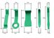 Комплект інструменту для зняття панелей салону ZIRY 5 pcs green в інтернет магазині ZIRY.STORE