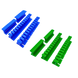 Насадка клееая ZiRy PDR centipede blue-green комплект 4+4шт
