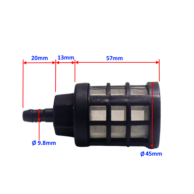 Фильтр для минимойки ZiRy 47g 57x45 mm разборной, металлическая сетка