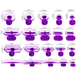 Насадка клейова ZiRy PDR violet transparent комплект 20шт