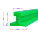 Насадка клееая ZiRy PDR T-shaped 25x1000mm