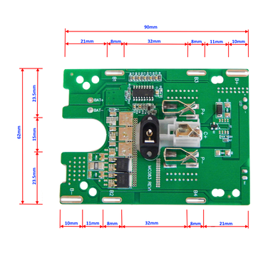 Плата BMS D-type 5S 2MOS 18650 21V 20A Li-ion