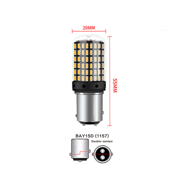 Лампа автомобильная светодиодная ZIRY PRO-series BAY15D - P21/5W (1157), белая в интернет магазине ZIRY.STORE