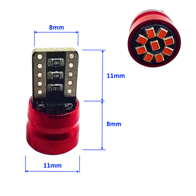 Лампа автомобильная светодиодная ZiRy T10 W5W 9SMD-2016, красная в интернет магазине ZIRY.STORE