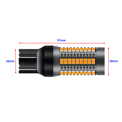 Лампа автомобільна світлодіодна ZiRy Pro Series T20 - W21/5W (7443) 126smd-2016, жовта в інтернет магазині ZIRY.STORE
