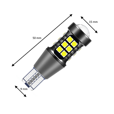 Лампа автомобильная светодиодная ZIRY T15 - W16W 27SMD, белая в интернет магазине ZIRY.STORE