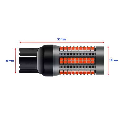 Лампа автомобільна світлодіодна ZiRy Pro Series T20 - W21/5W (7443) 126smd-2016, червона в інтернет магазині ZIRY.STORE