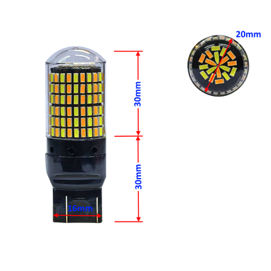 Лампа автомобільна світлодіодна ZIRY T20 - W21/5W (7443) 168smd-3014, біла-жовта в інтернет магазині ZIRY.STORE