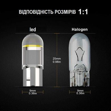 Лампа автомобільна світлодіодна ZiRy T10 w5w комплект-4шт жовта no canbus в інтернет магазині ZIRY.STORE